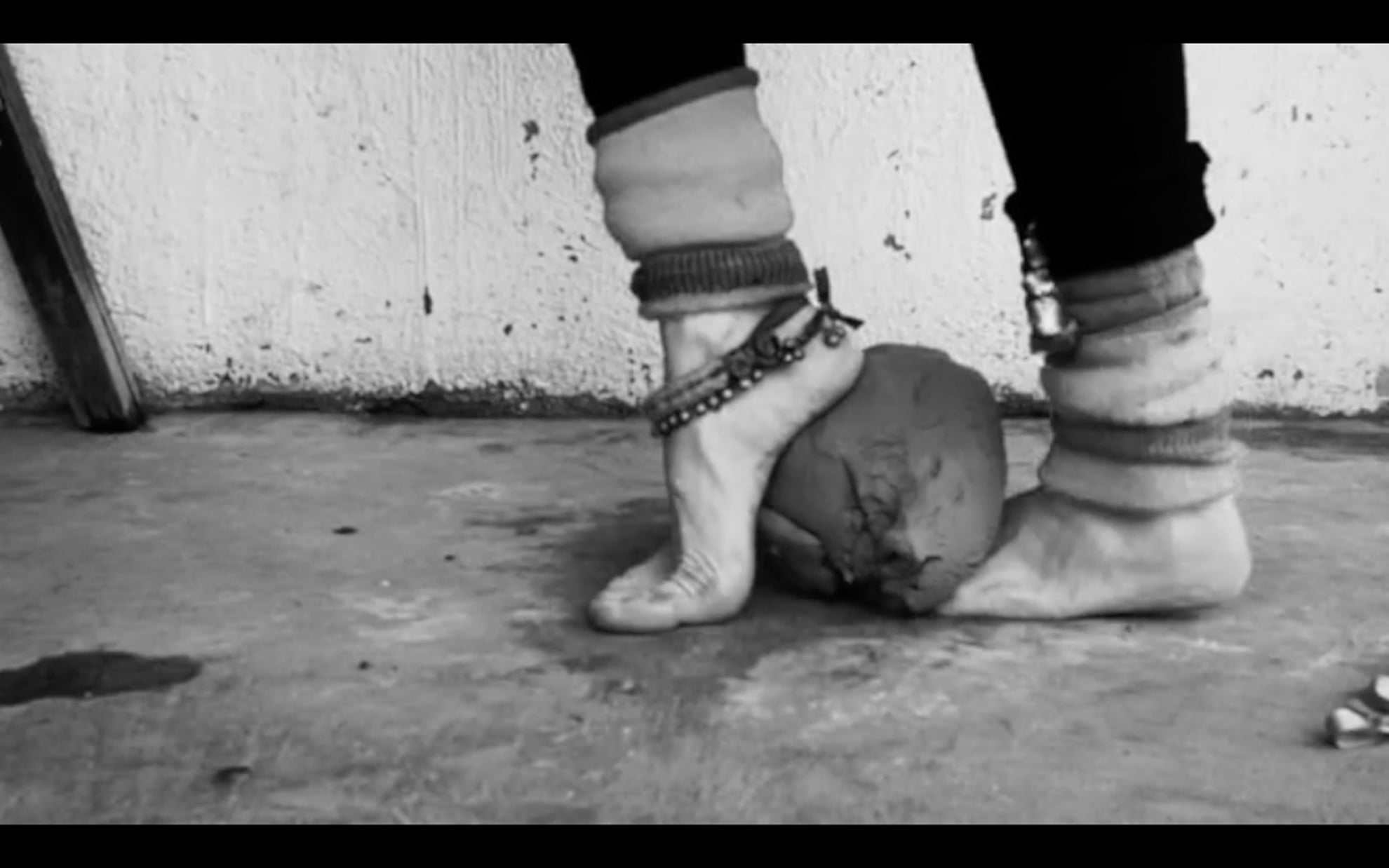 Feet Kneaded, clay action by Emily C-D, 2022.