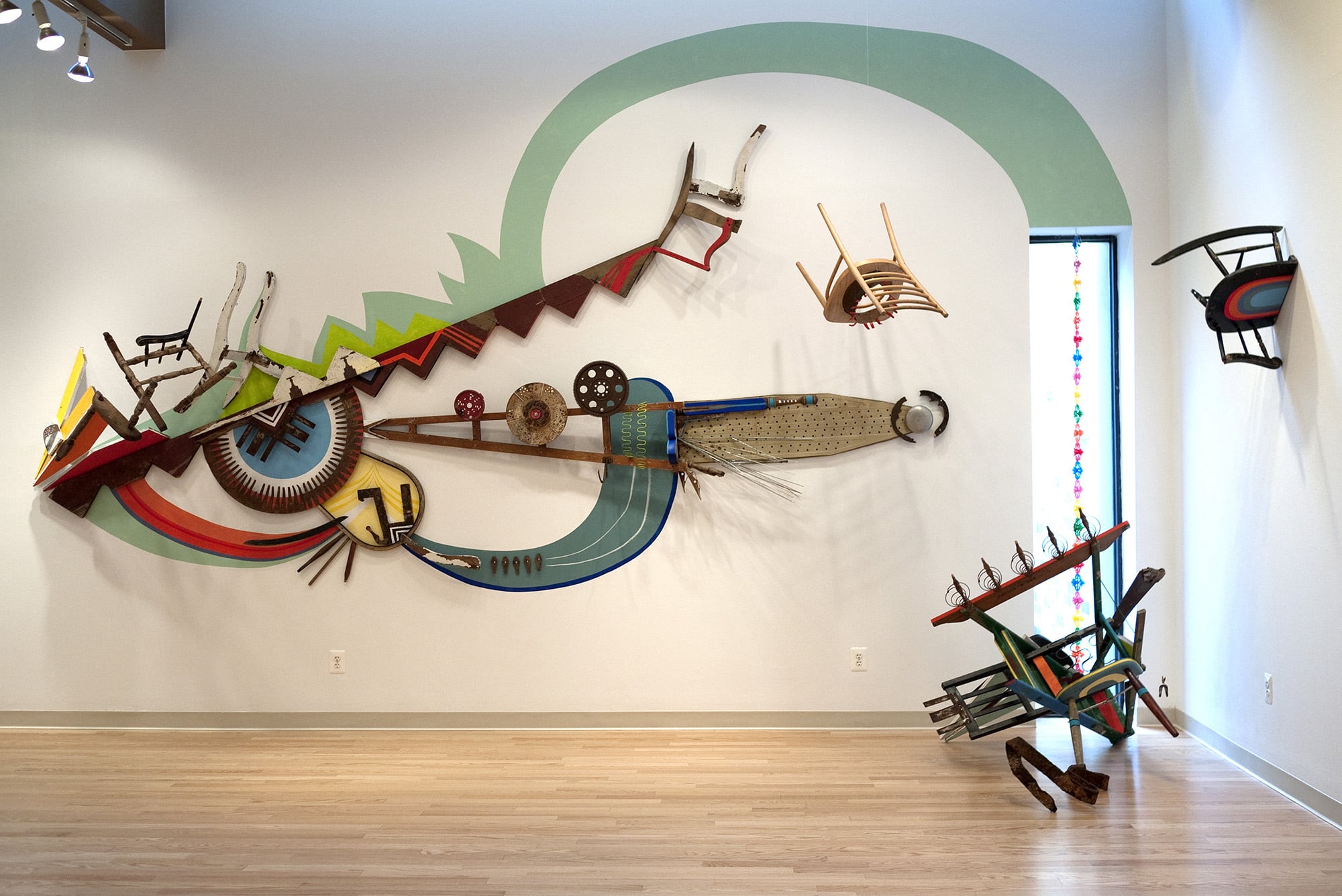 La Mudanza installation in the solo exhibit Intervenida by Emily C-D at Julio Fine Arts Gallery at Loyola University, Baltimore, MD, 2012.