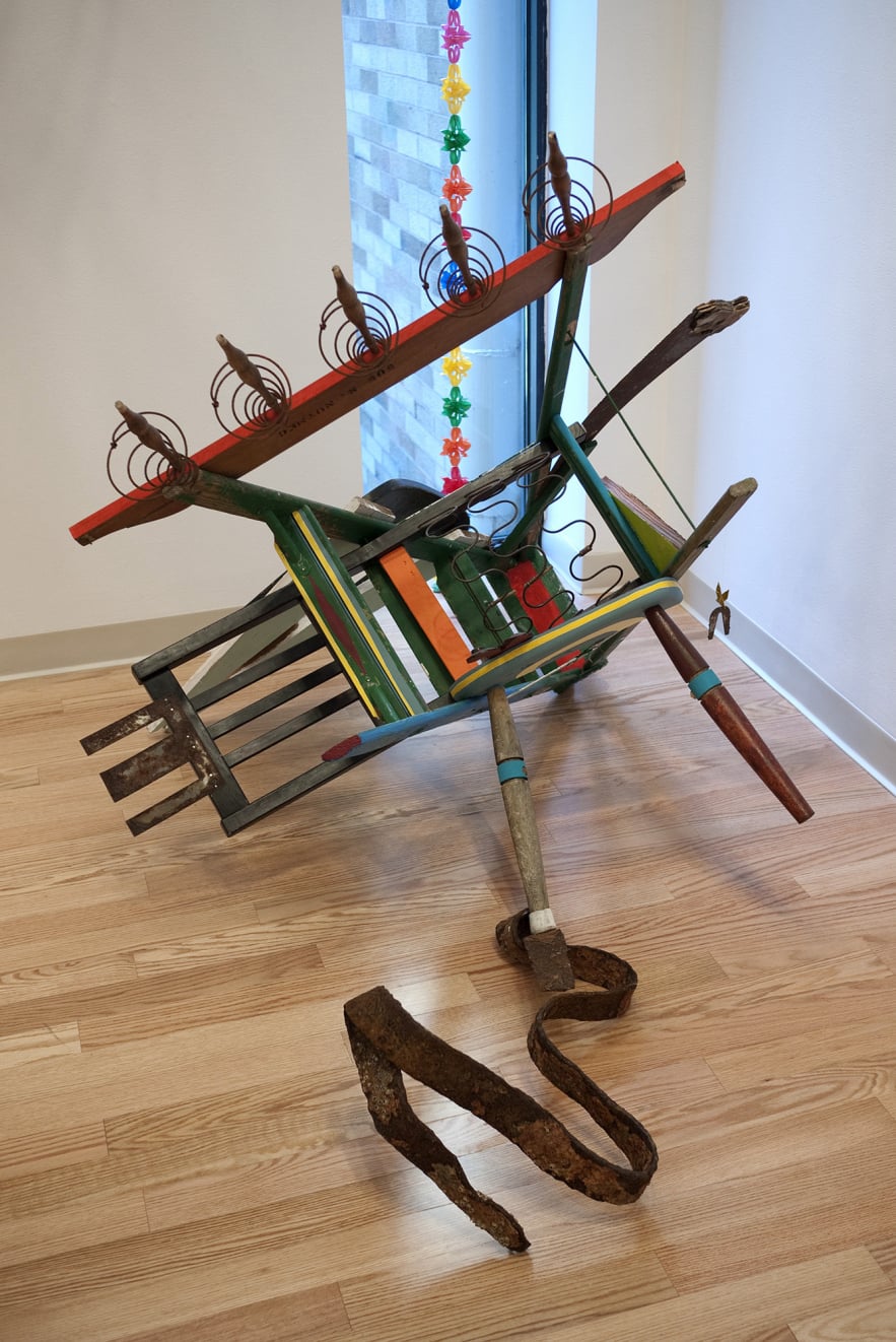 La Mudanza detail in the solo exhibit Intervenida by Emily C-D at Julio Fine Arts Gallery at Loyola University, Baltimore, MD, 2012.