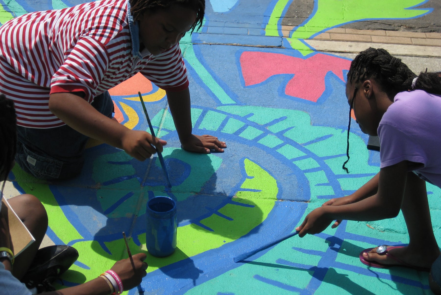 Community Lot mural by Emily C-D, Baltimore, MD, 2008-09.