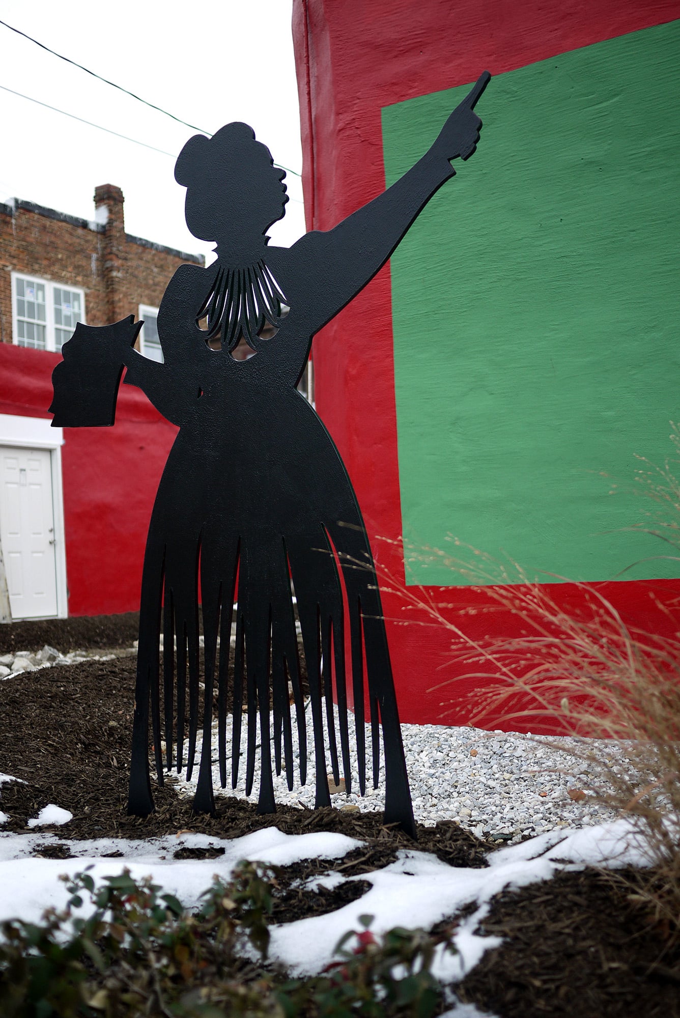 Merryman Lane sculpture garden in Baltimore, MD by Emily C-D with Jessie and Katey (artist trio Can Collective), 2013.