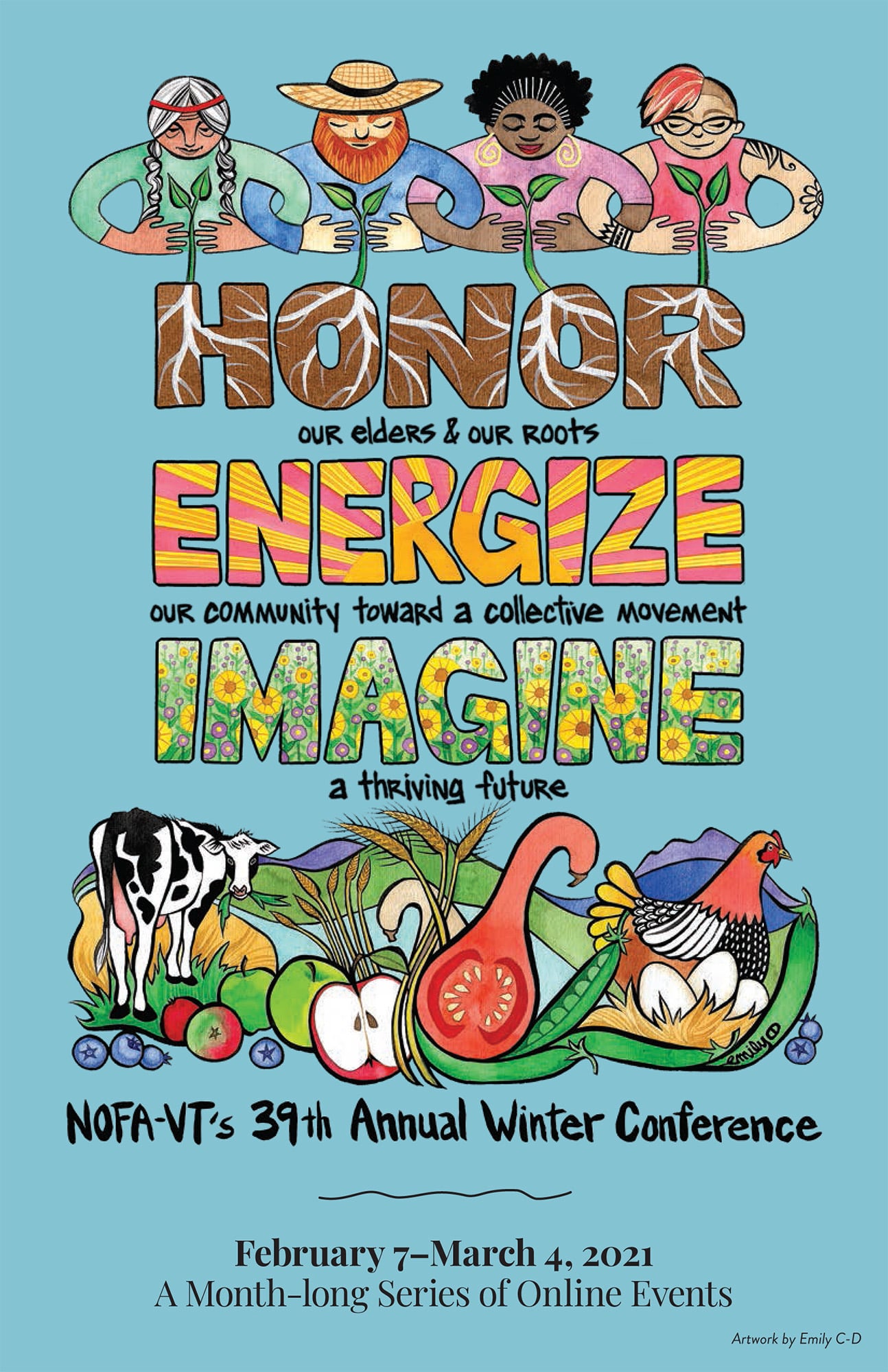 Winter Conference Poster for NOFA-VT by Emily C-D 