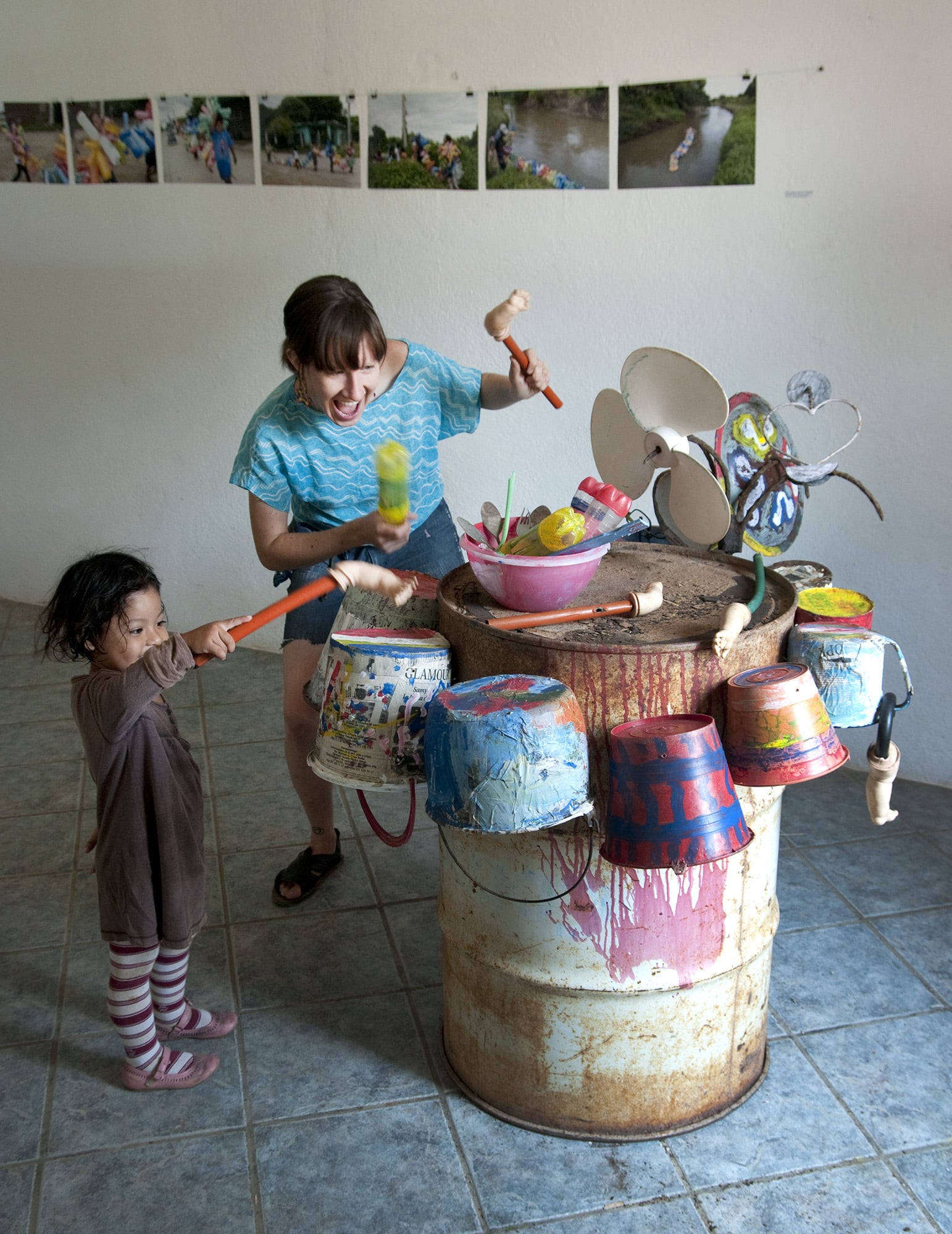 River for a Thousand Years, action by Emily C-D during her residency at Gubidxa Gallery, Oaxaca, MX, 2011