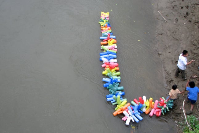 River for a Thousand Years, action by Emily C-D during her residency at Gubidxa Gallery, Oaxaca, MX, 2011