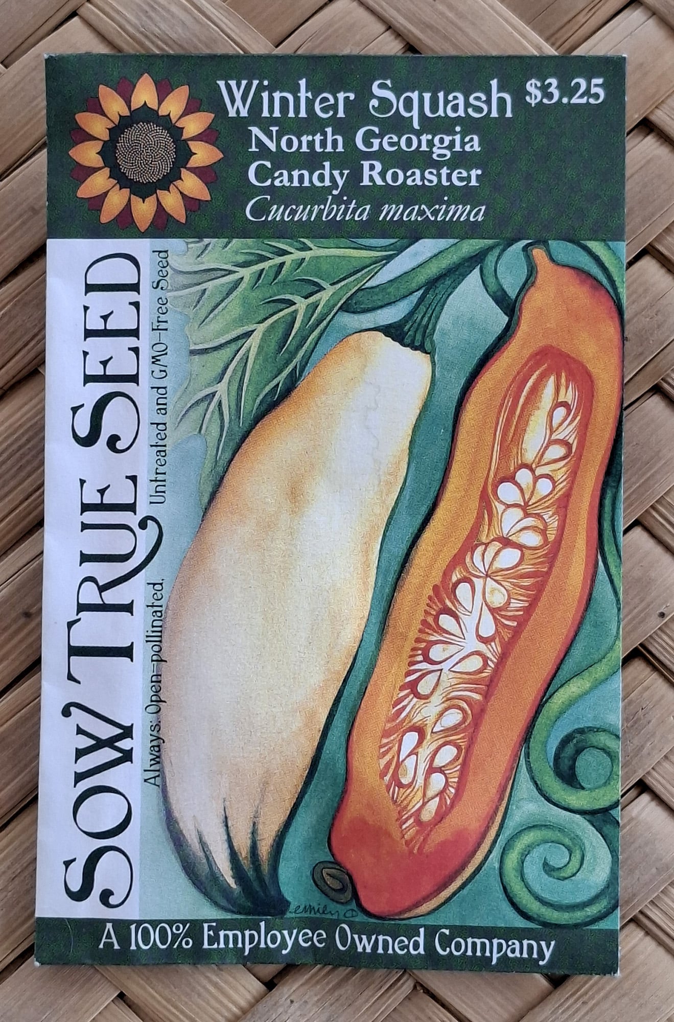 Winter Squash seedpack for Sow True Seed by Emily C-D