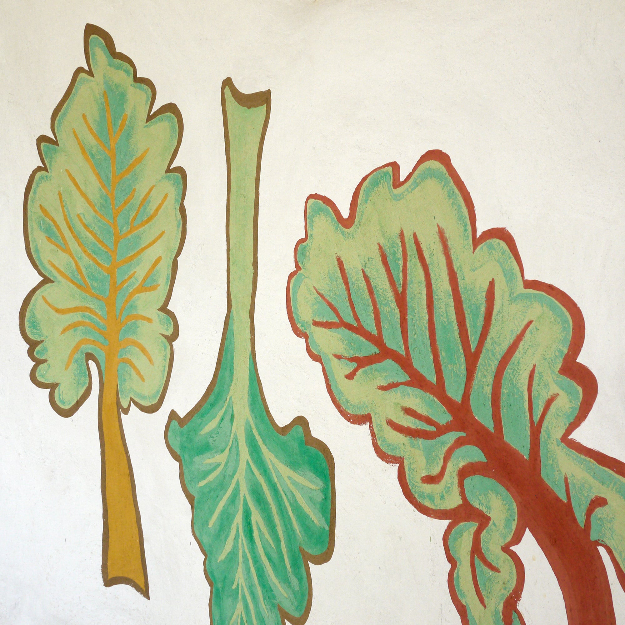 Huerto Tlatelolco urban garden paintings by Emily C-D, Mexico City, 2023.