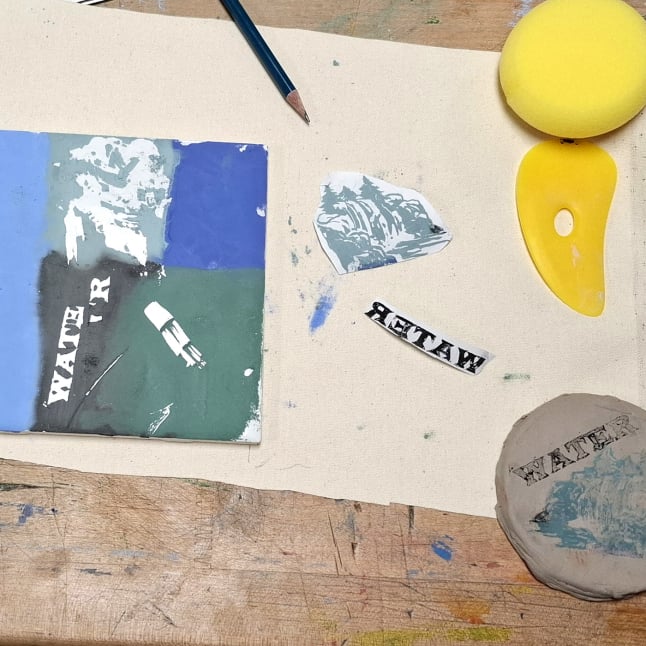 We Are the Watershed ceramic graphic transfer workshop in San Diego, CA.